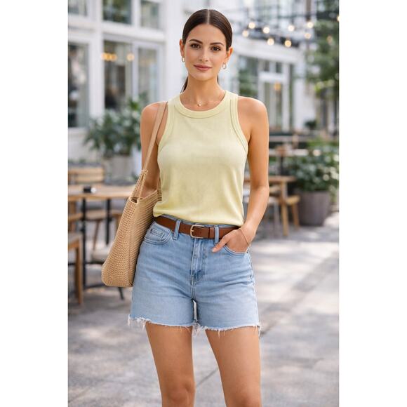Madewell Tops - 3 for $9 Madewell Yellow Ribbed Tank Top EUC XL